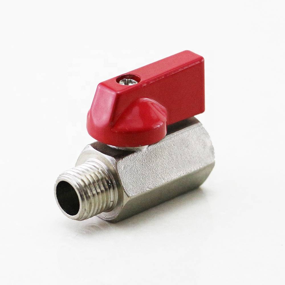 Male To Female Thread Surface Sandblasting 1/4 1/8 3/8 1/2 Chrome Plated Brass Manual Mini Ball Valve For Water Air And Oil